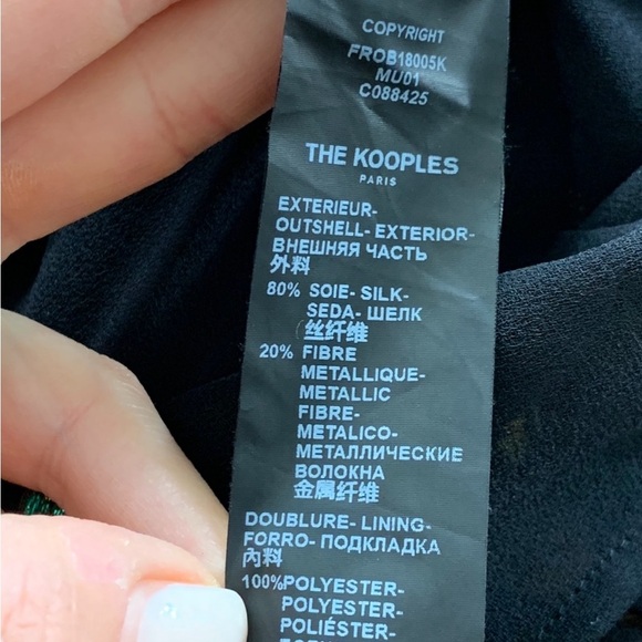 The Kooples Silk Ruffle Butterfly Bomb Mini Long Sleeve Dress - Picture 12 of 16